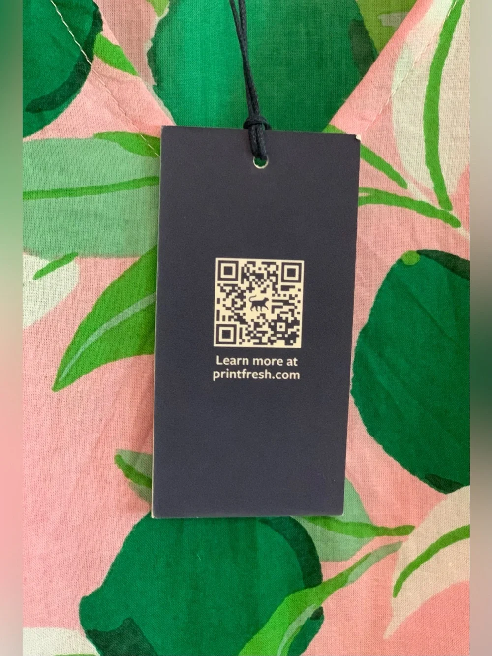 Print Fresh Lime Zest Organic Cotton Caftan OS P - Picture 14 of 15